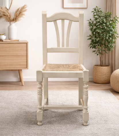 382-4 PALMERA Silla asiento anea natural.Posibilidad de cambiar color.